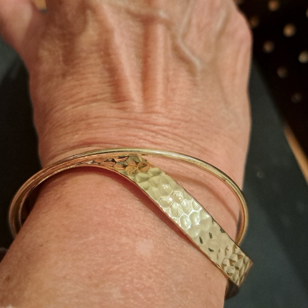 Paparazzi gold tone double band bracelet